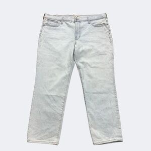 Madewell Jean Women 33 Blue Midrise Perfect Vintage Denim Straight Magic Pockets